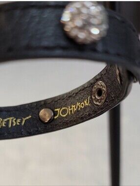 Betsey Johnson Black and Silver Studded Bracelet